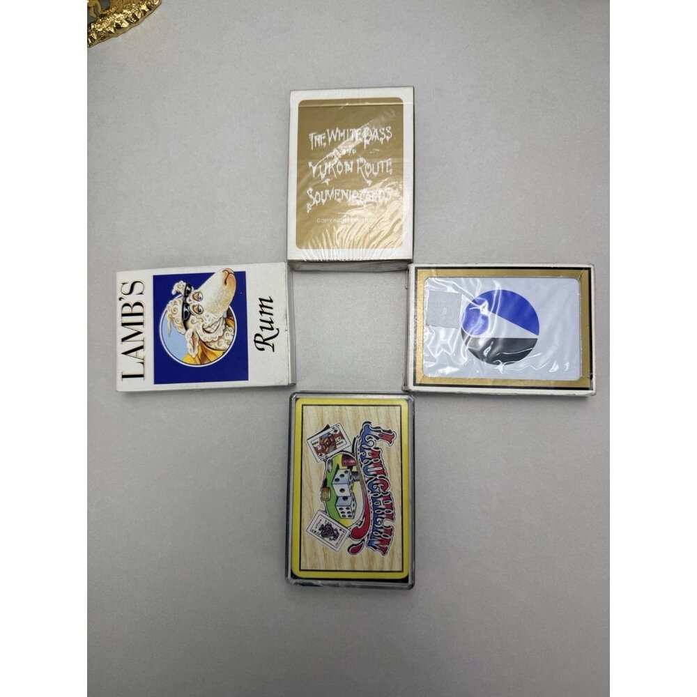 Vintage Souvenir & Collectible Playing Cards Set Lamb's Rum Yukon Route